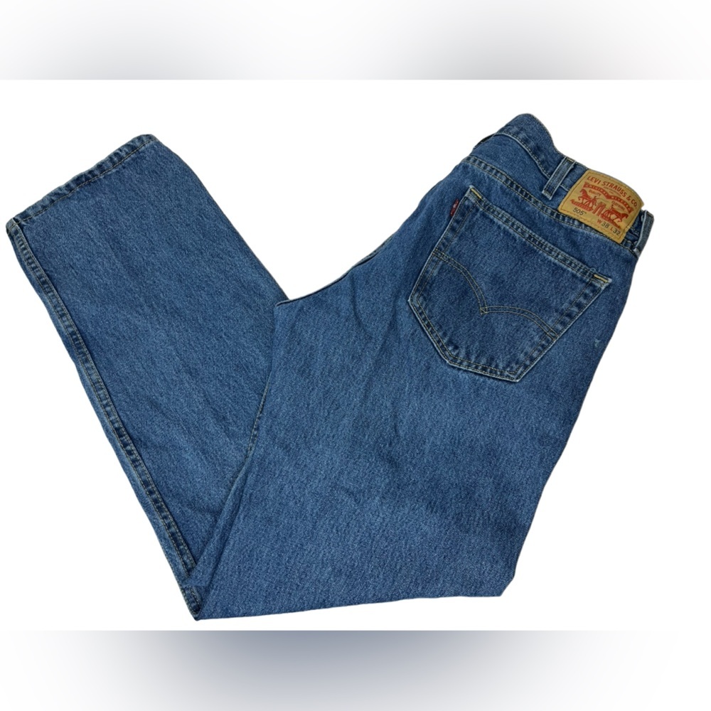Levi Strauss & Co Blue Denim 505  Straight Jeans Men Size‎ W38 X L32